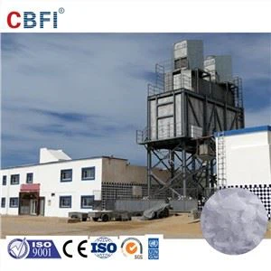 Macchine per il ghiaccio in scaglie con stoccaggio