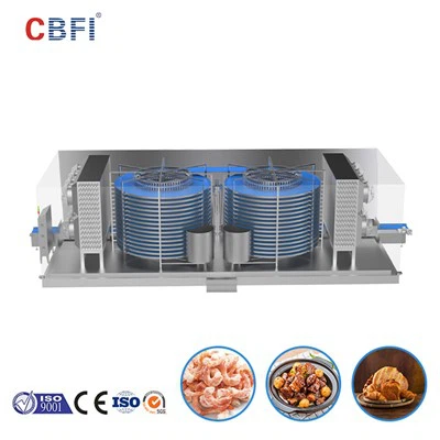 Pollo congelato rapido a doppia spirale in acciaio inossidabile SUS304 -35C